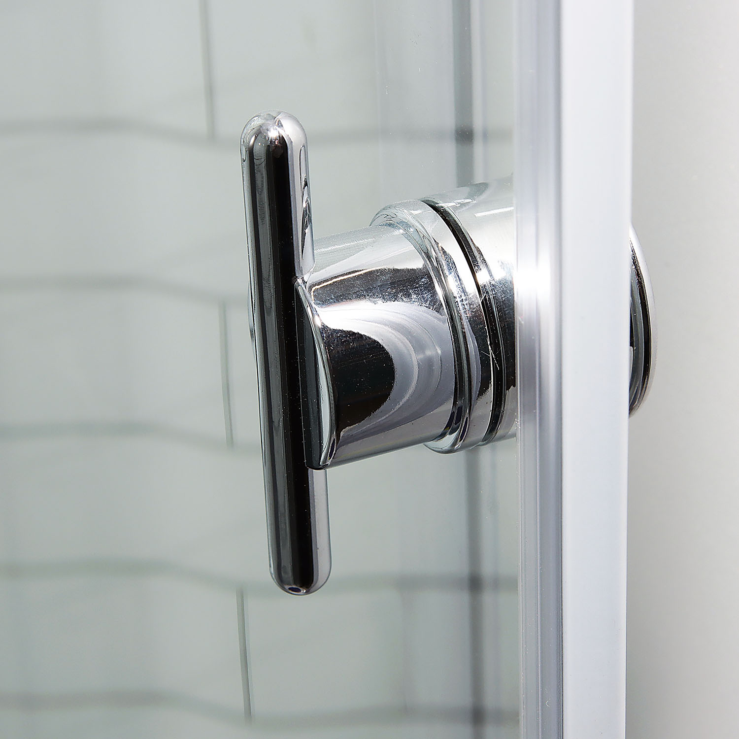 Кабина душевая 90х90х215 см Verner Sanitary Ware, низкий поддон, стекло прозрачное, белый