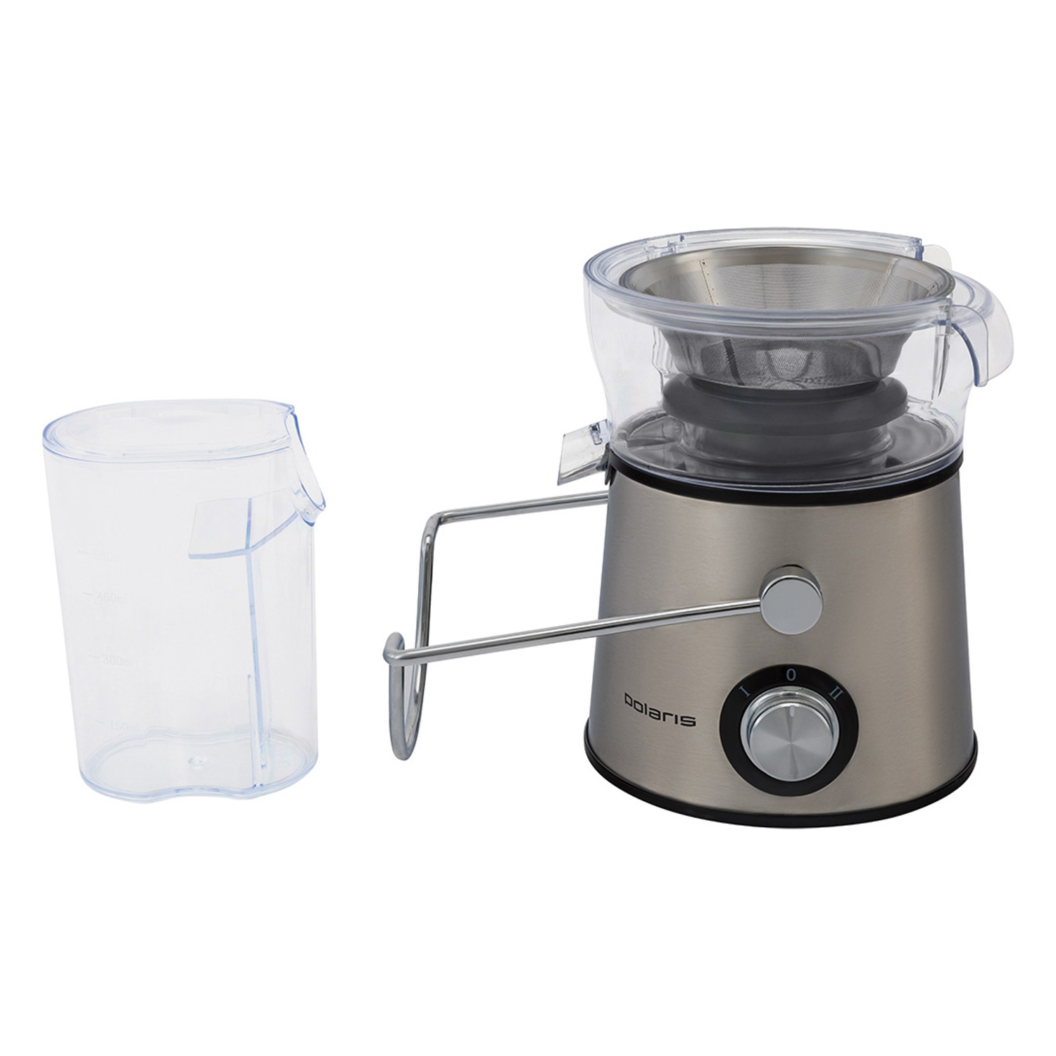 Соковыжималка 1100Вт POLARIS PEA 1142A Нерж. сталь/черный *1/4 скидка ВИТРИНА