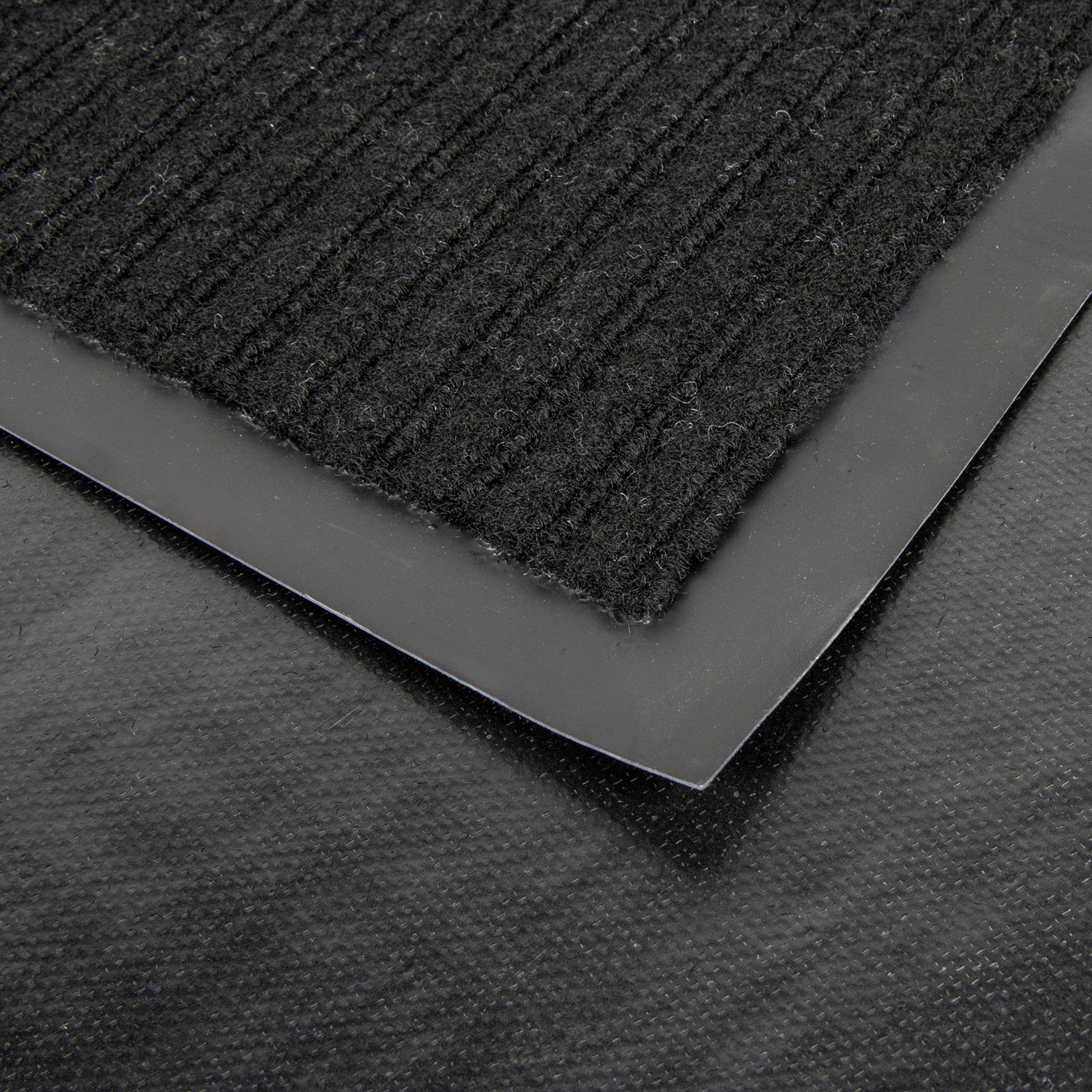 Коврик влаговпитывающий 90*120 см ребристый черный "KOVROFF" (арт.20401) *1/6 (ОП19)