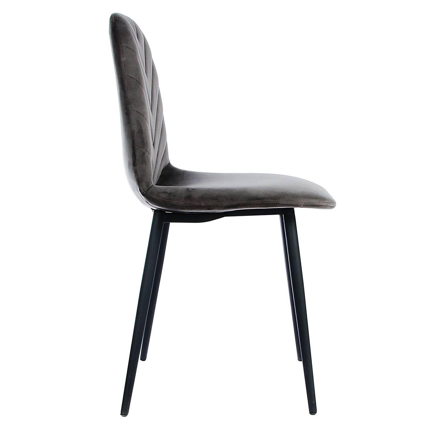 Стул FORPOST Малибу, 44х84х38 см, велюр конфетти стоун, черный