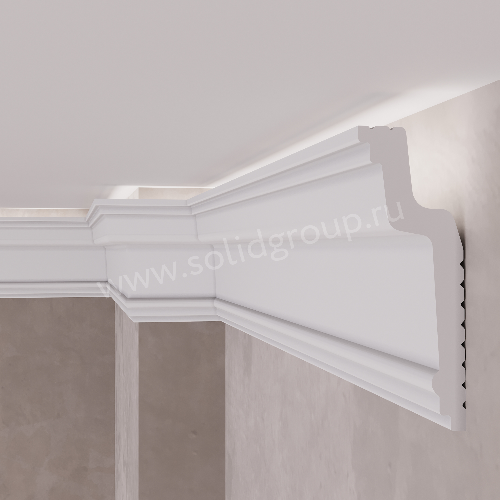 Плинтус потолочный С57/80 2м 75*28 (СОЛИД)  *52