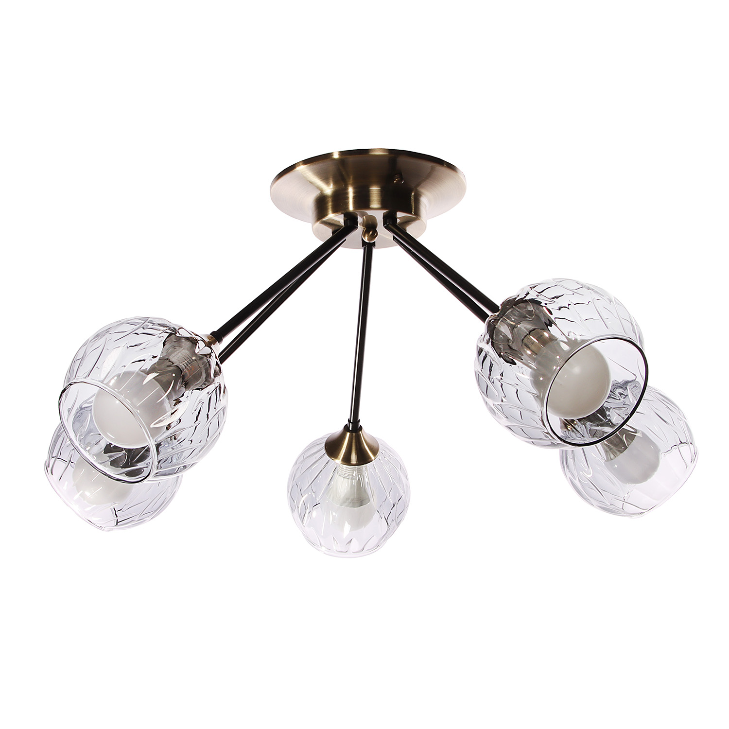 Люстра Verner Lighting A3942/5, 40 Вт, Е27, 5 ламп, античная бронза/черный Люстра Verner Lighting A3942/5, 40 Вт, Е27, 5 ламп, античная бронза/черный