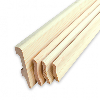 Плинтус Евро 2.2 м, 70 мм, сращенный, бессучковый