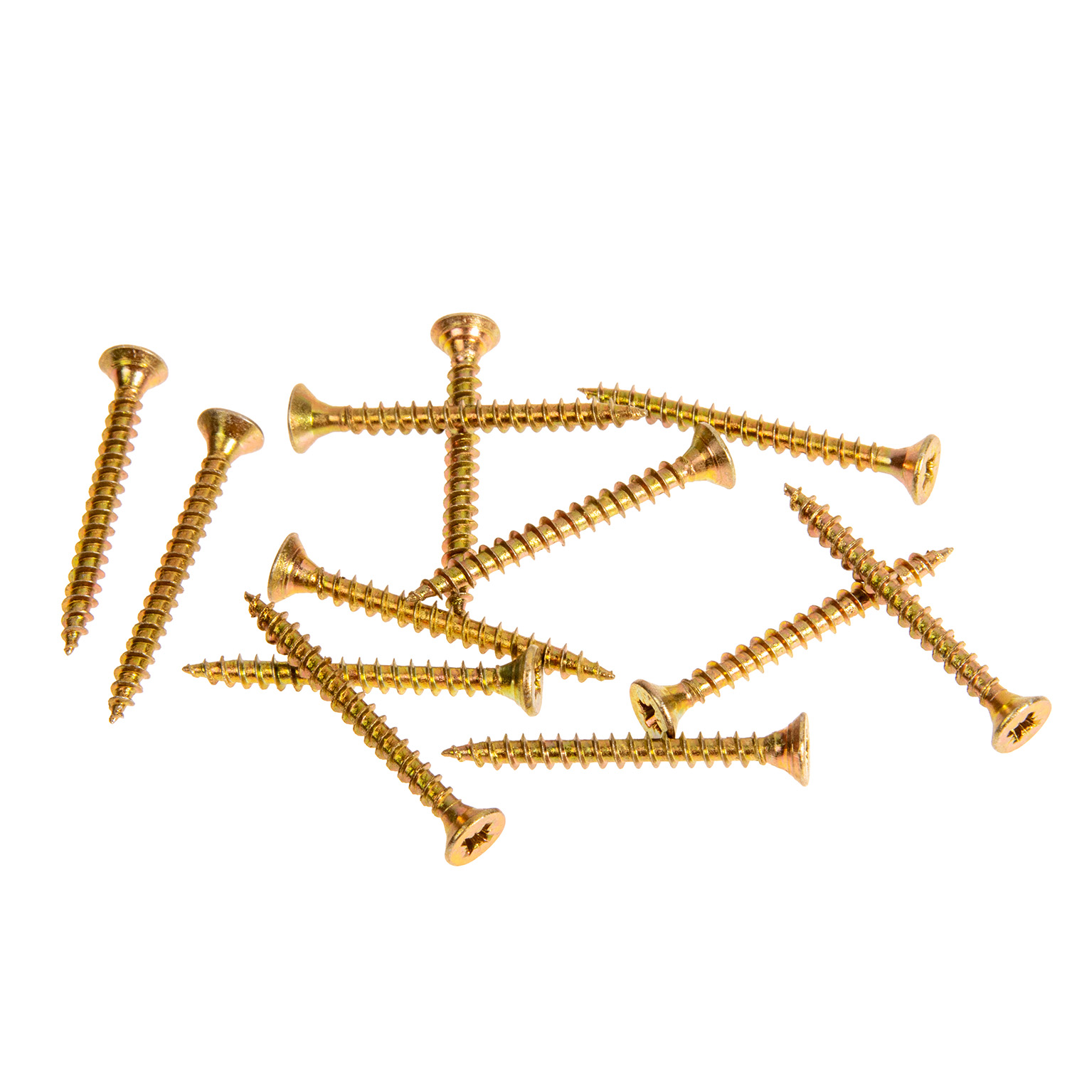 Шурупы жёлтые BROZEX пакет 3*30 (30шт) *10/100 Шурупы жёлтые BROZEX пакет 3*30 (30шт) *10/100