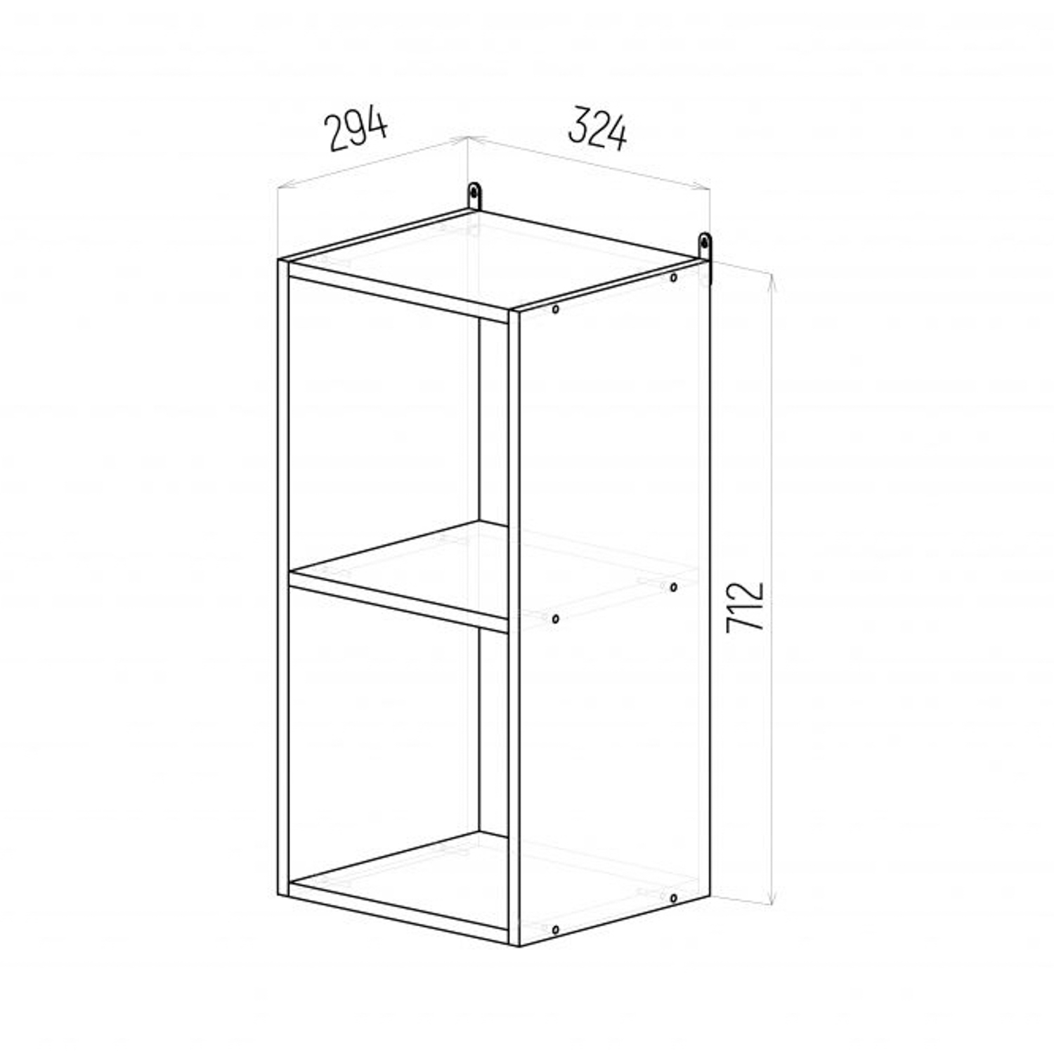 Стеллаж 712*294*356 2 секции Пентас Дуб грей *1