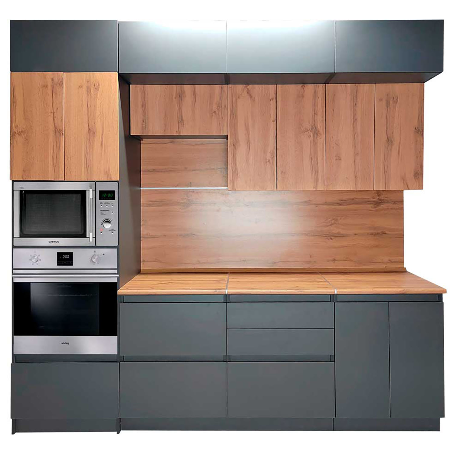 Шкаф напольный 600х850х600 мм BROZEX-WOOD Next, для духового шкафа, графит