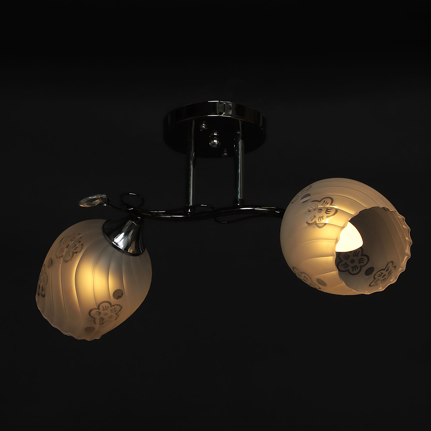 Люстра Verner Lighting А2662/2, 40 Вт, Е27, 2 лампы, черный/хром