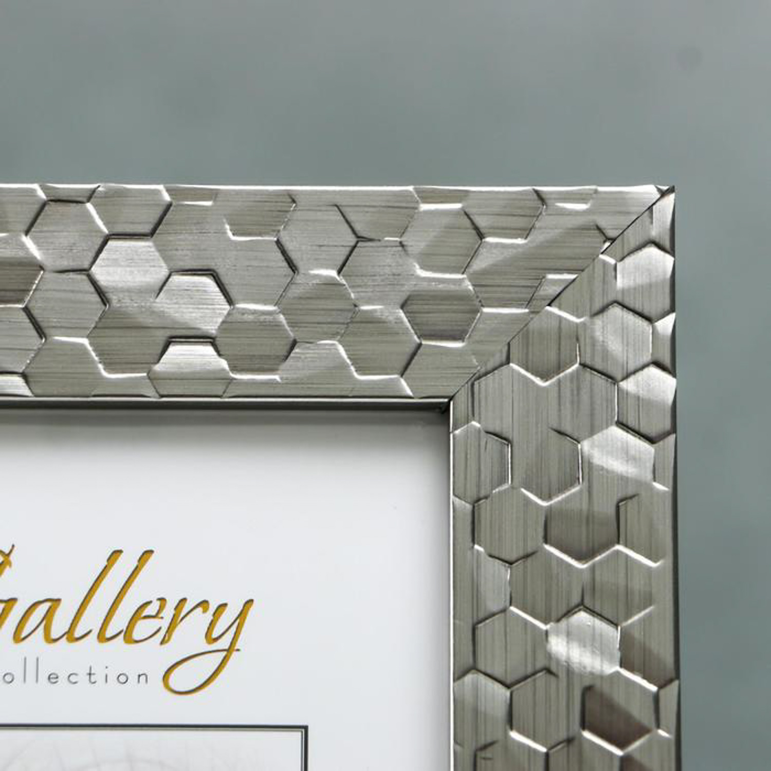 Фоторамка пластик Gallery 10х15 см, 651628 металлик (пластиковый экран) 6894043