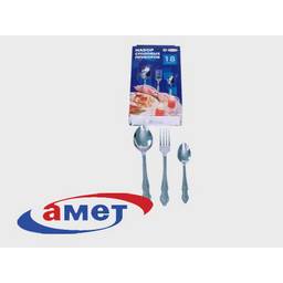 Набор столовых приборов нерж. 18пр./6перс."Славяна" подар. карт. коробка 1с318 (Аша) *1/10/15