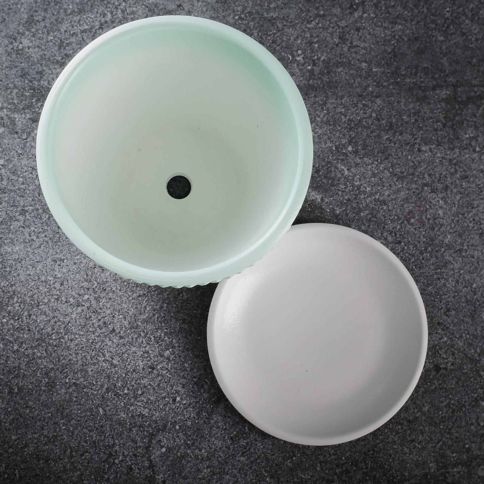 Кашпо бетон Бутон Грань 2,15л d верха 175мм h152мм с поддоном Зеленый №3 КБ-Б3-217-01 *8