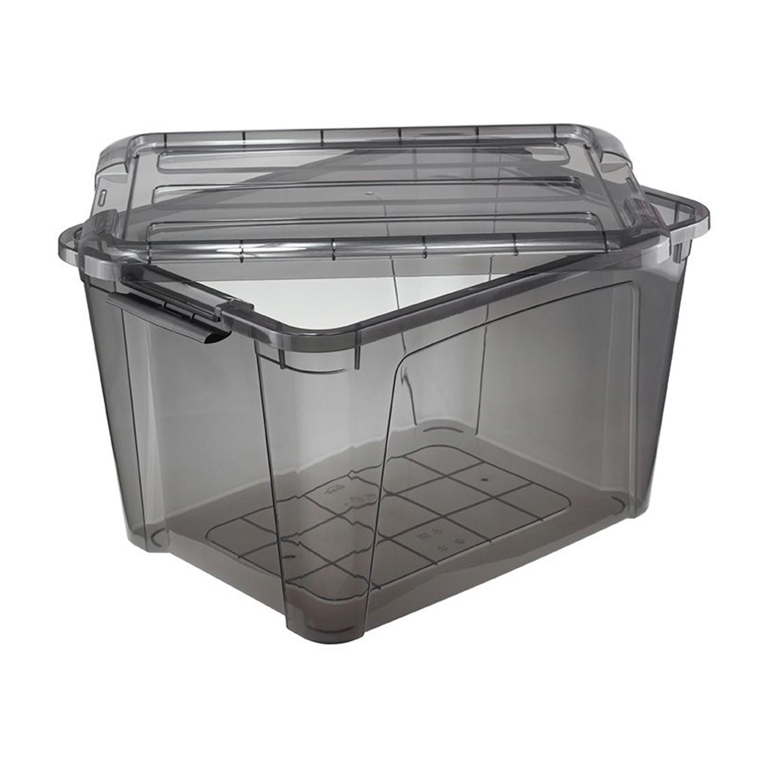 Контейнер д/хранения пластм. "Кип" 15,5л 375х285х230мм Прозрачный дымч. М2337 ("М-Пластика") *1/5