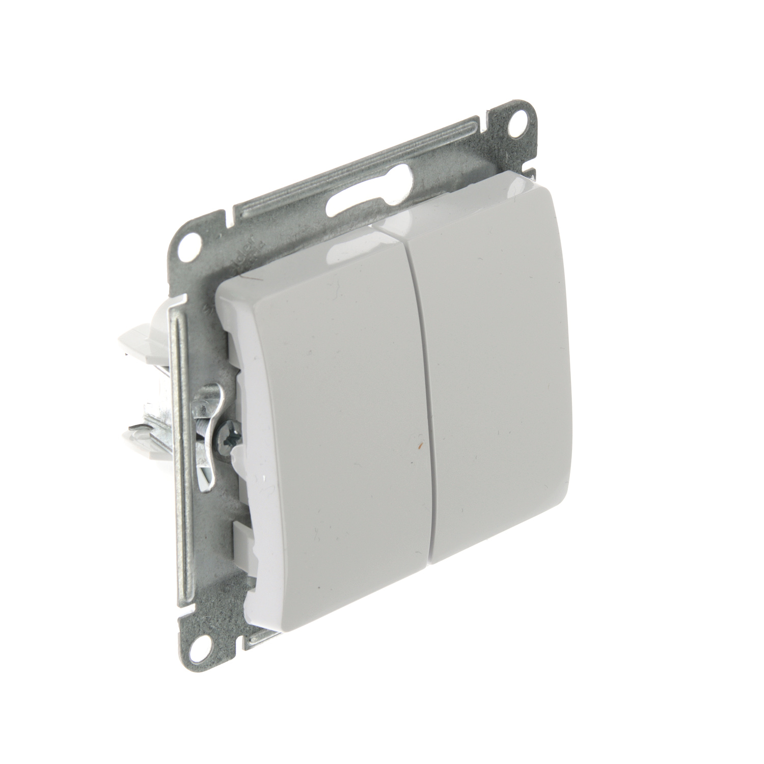 Механизм выключателя "Glossa" 2-кл. белый GSL000151 *1/20