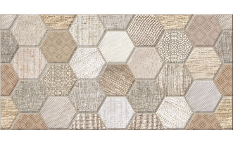 Плитка 50х24.9 см настенная 1.37 м² Alma Ceramica Asteria, бежевый, геометрия