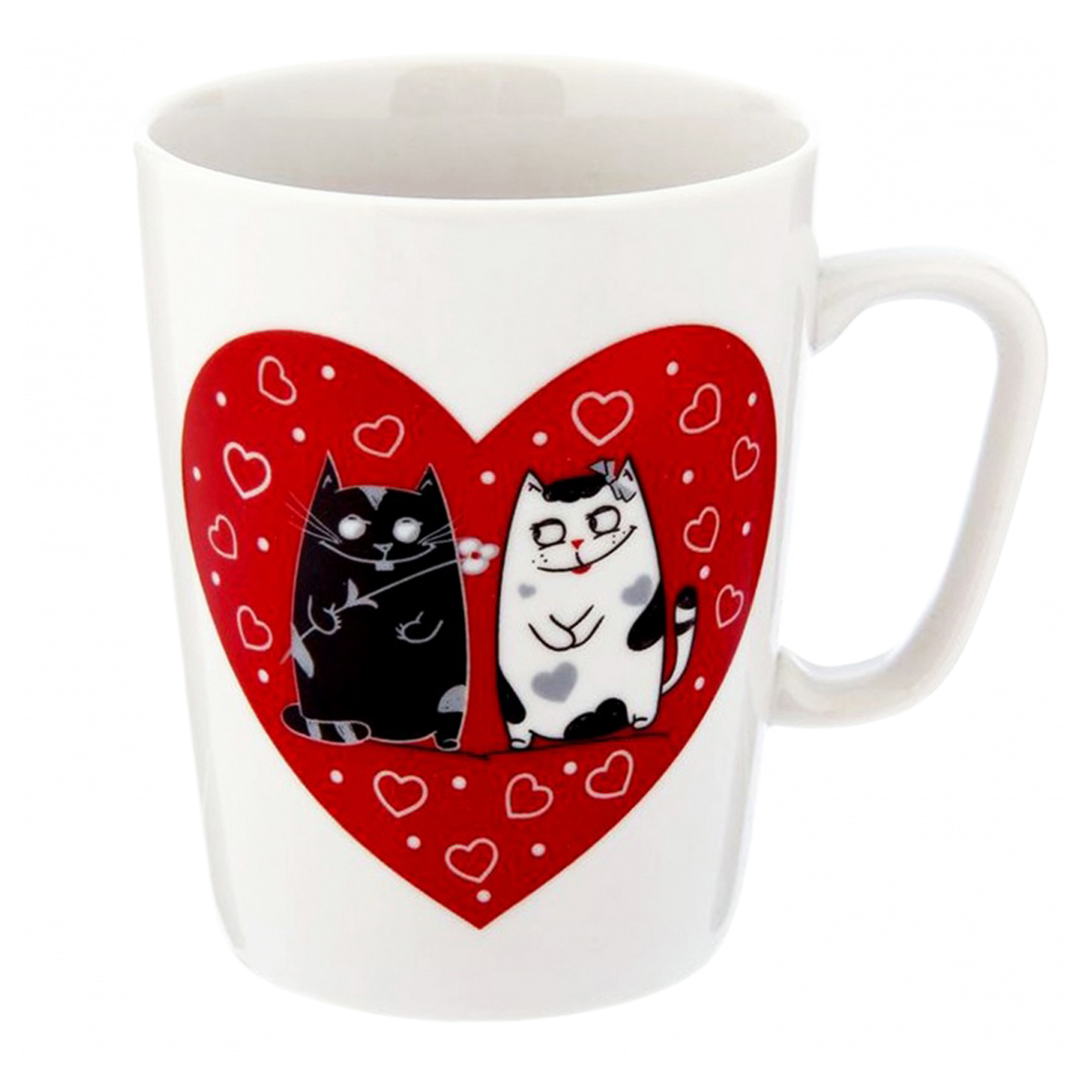 Кружка фарфор. 350мл "Конус" рис. "Кискины истории" 028252 *24