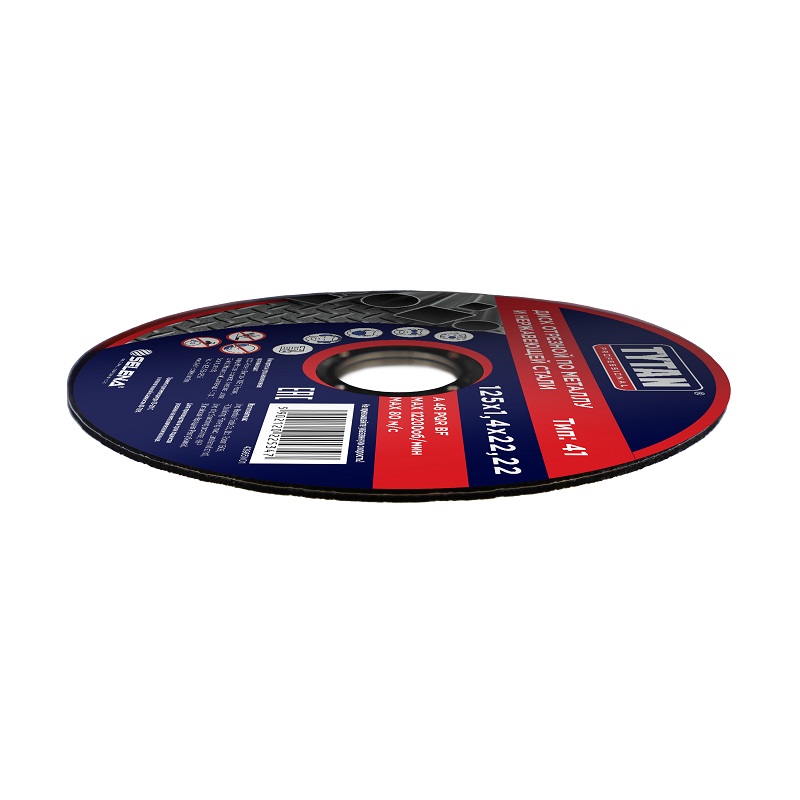 Круг отрезной 125*1,4*22.22 по МЕТАЛЛУ + нерж.стали арт.25347 TYTAN *10/50/400 Круг отрезной 125*1,4*22.22 по МЕТАЛЛУ + нерж.стали арт.25347 TYTAN *10/50/400