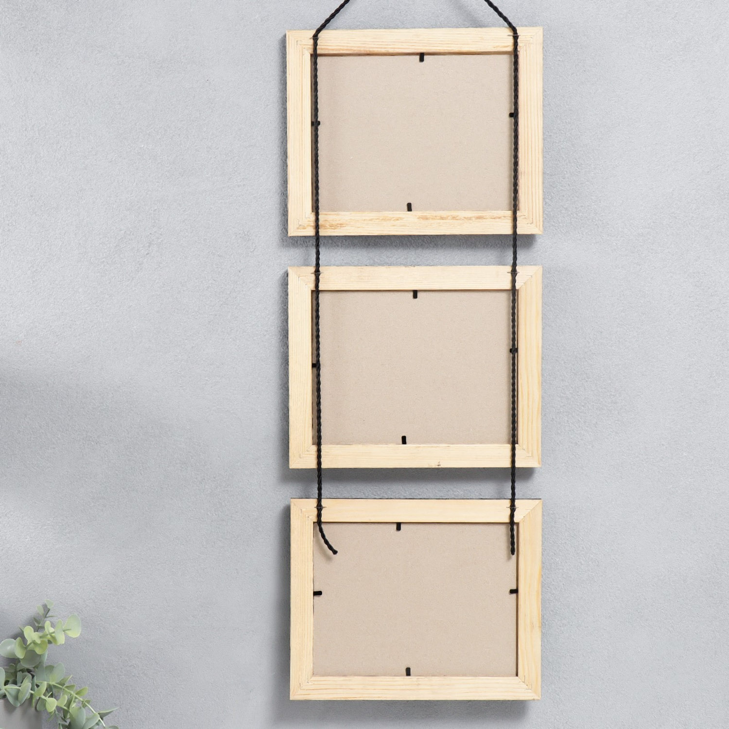 Фоторамка на 3 фото 15х20 см подвесная 5N чёрный (пластиковый экран) 4021183