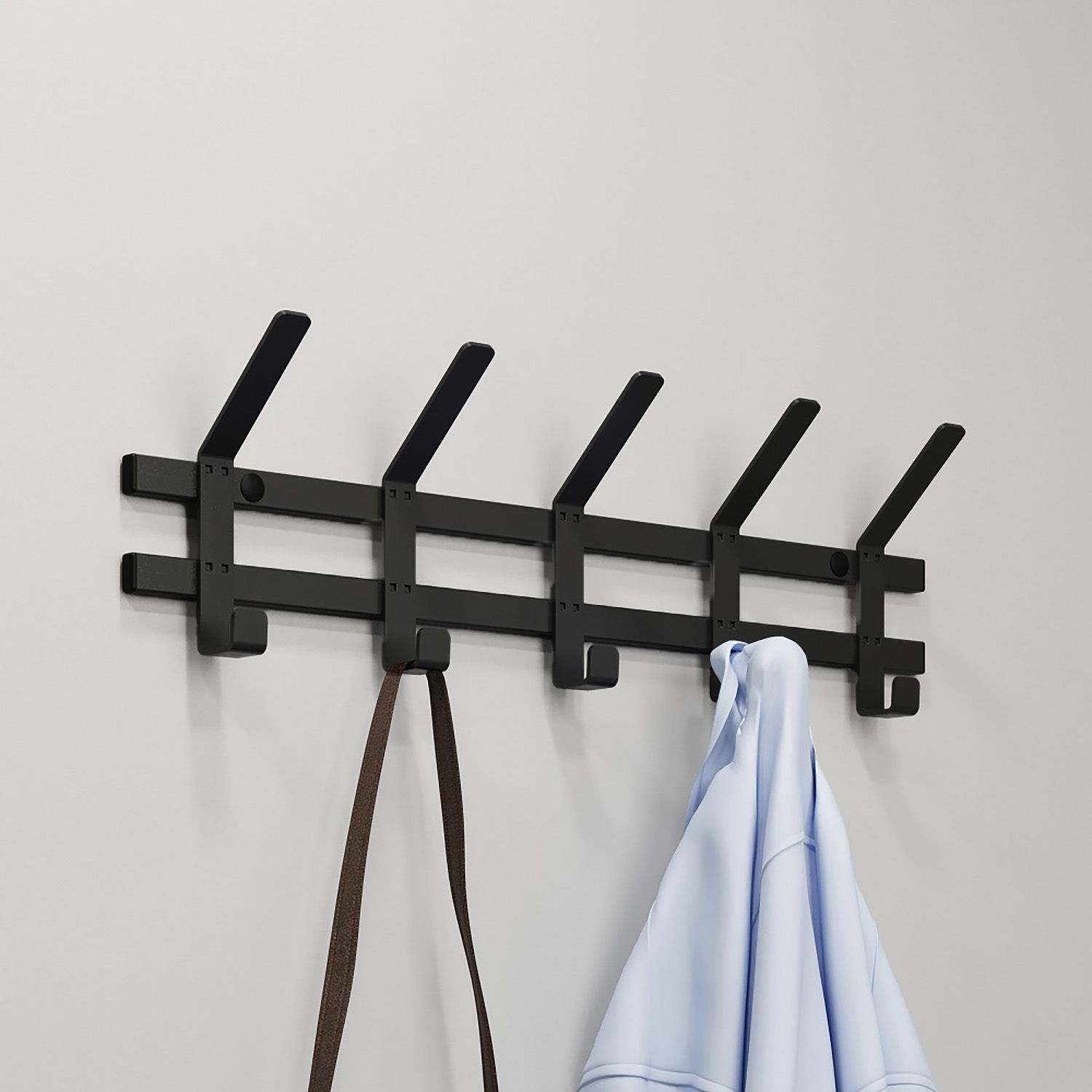 Вешалка настенная "Торонто 5" 604х174х91мм Черный ВНТ5 Ч ("ЗМИ") *1