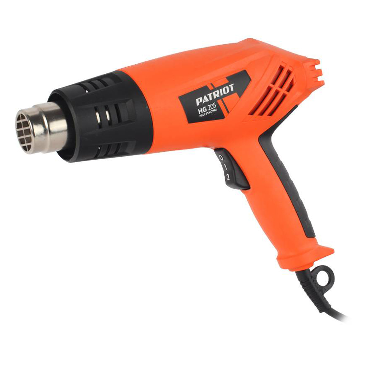 Фен строительный 1600Вт 300-500°С 300-500 л/мин 2 насадки HG 205 PATRIOT *1/10
