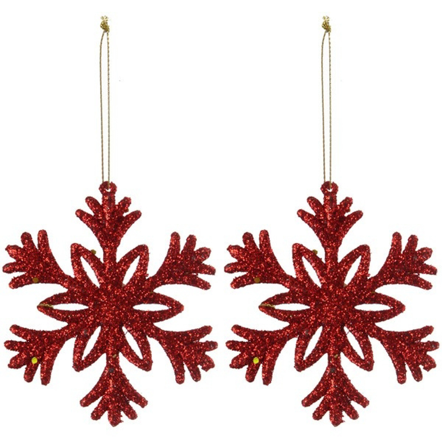 Подвеска "Снежное волшебство" 10 см (набор 2 шт), красный Подвеска "Снежное волшебство" 10 см (набор 2 шт), красный