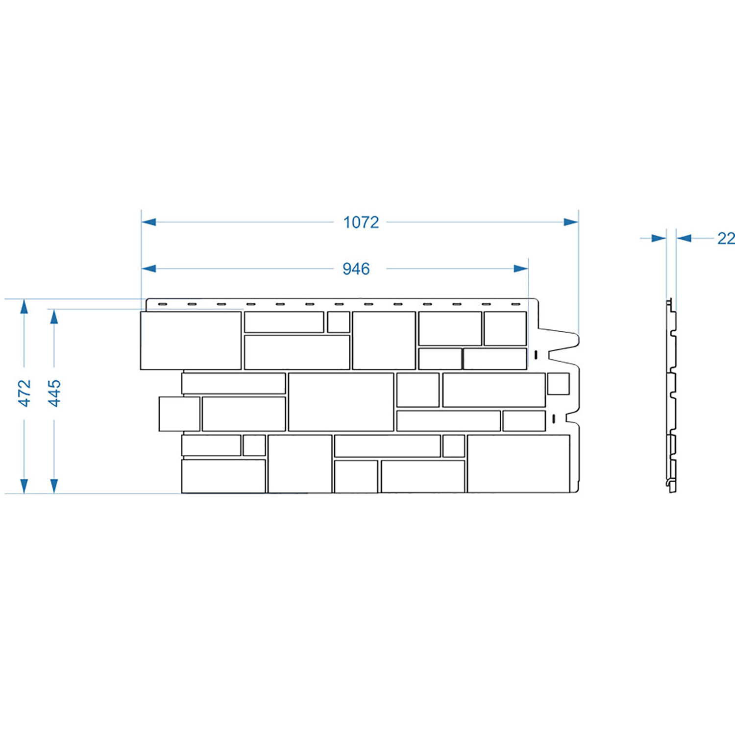 Панель BURG темный (0,946м*0,445м/0,42м2) Дёке