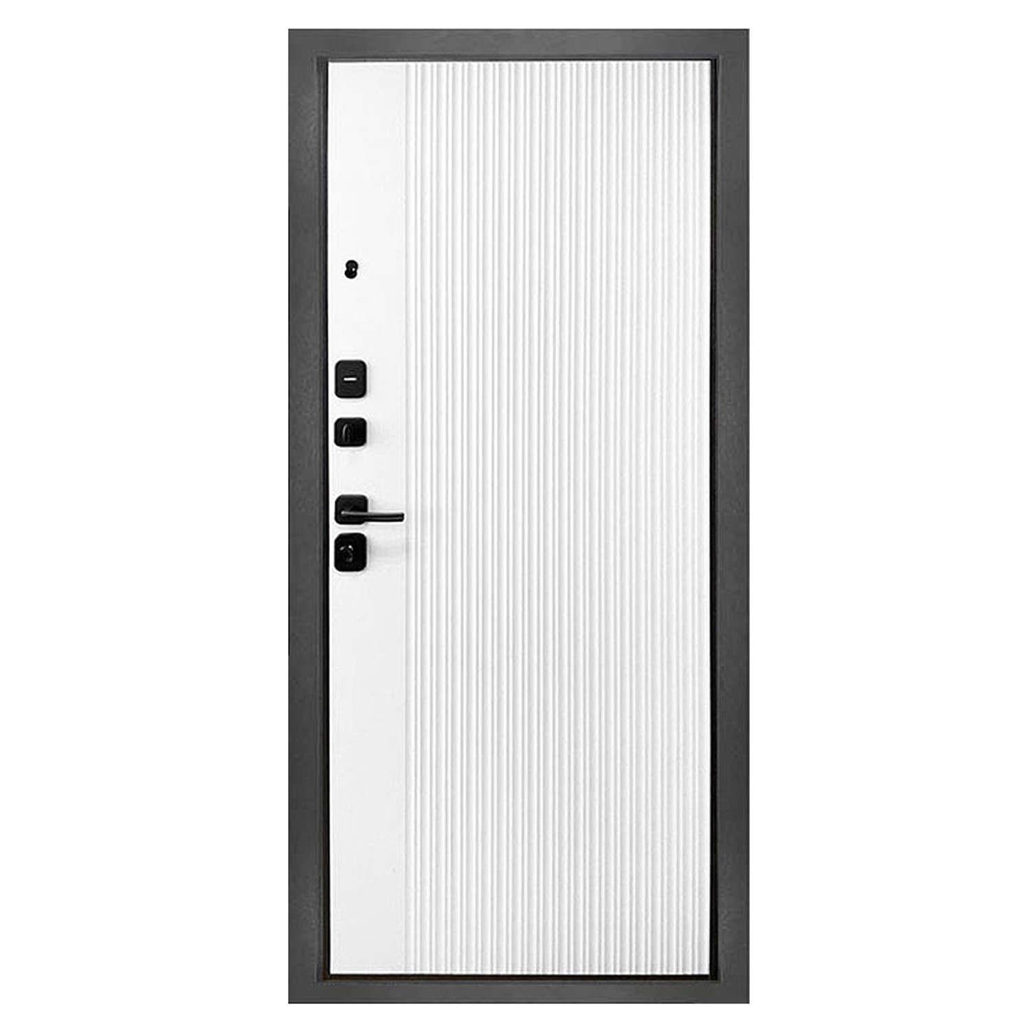 Дверь входная 2050х960х80 мм Форпост Олимп, правая, белый софт