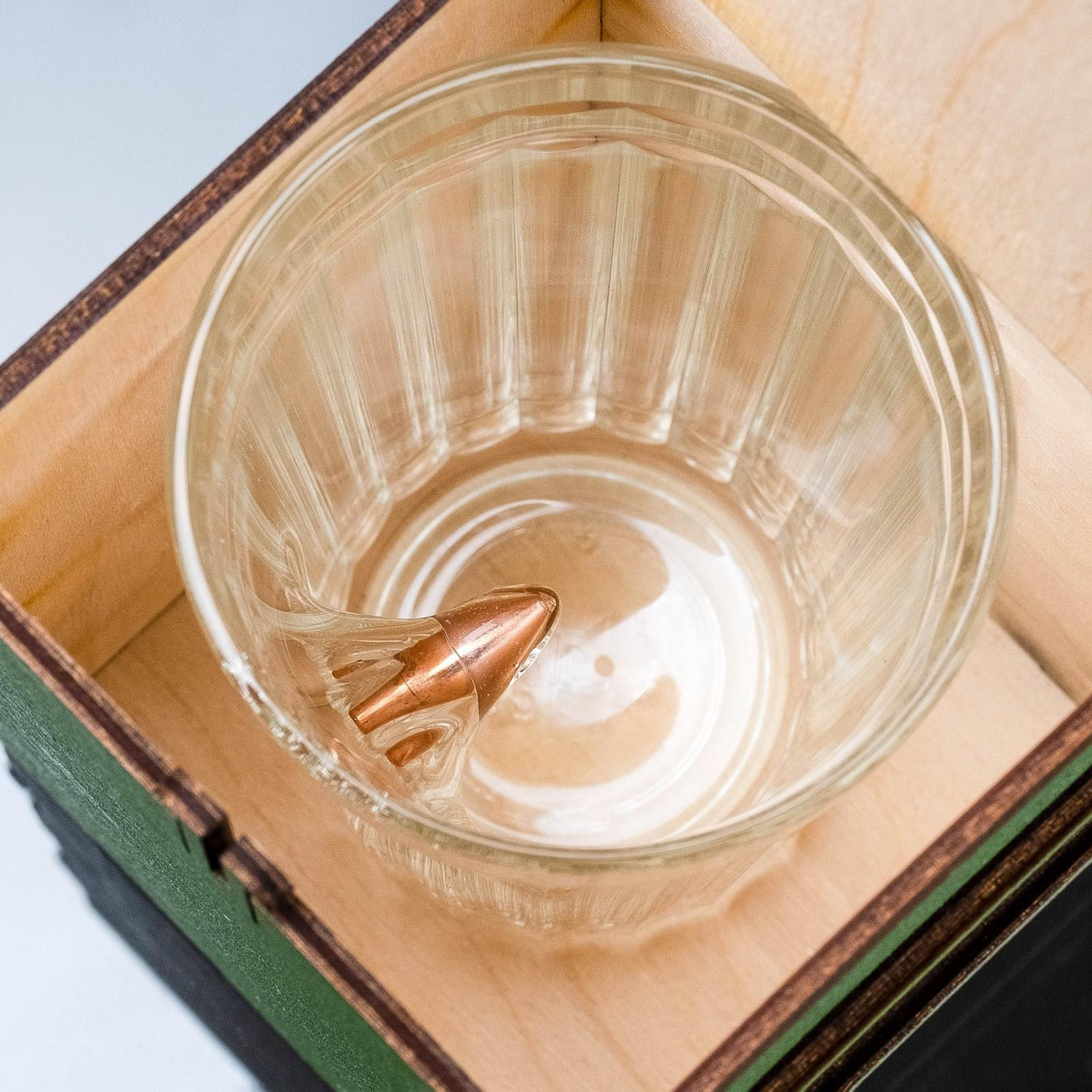 яяяСтакан "Непробиваемый. Боевой запас", с пулей, граненый, 250 мл 5270875