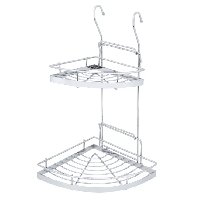 Полка навесная на рейлинг d16мм металл. хромир. Угловая 2-х яр. 23х23см "Manzzaro" HD 31.01.00 *1/8 Полка навесная на рейлинг d16мм металл. хромир. Угловая 2-х яр. 23х23см "Manzzaro" HD 31.01.00 *1/8
