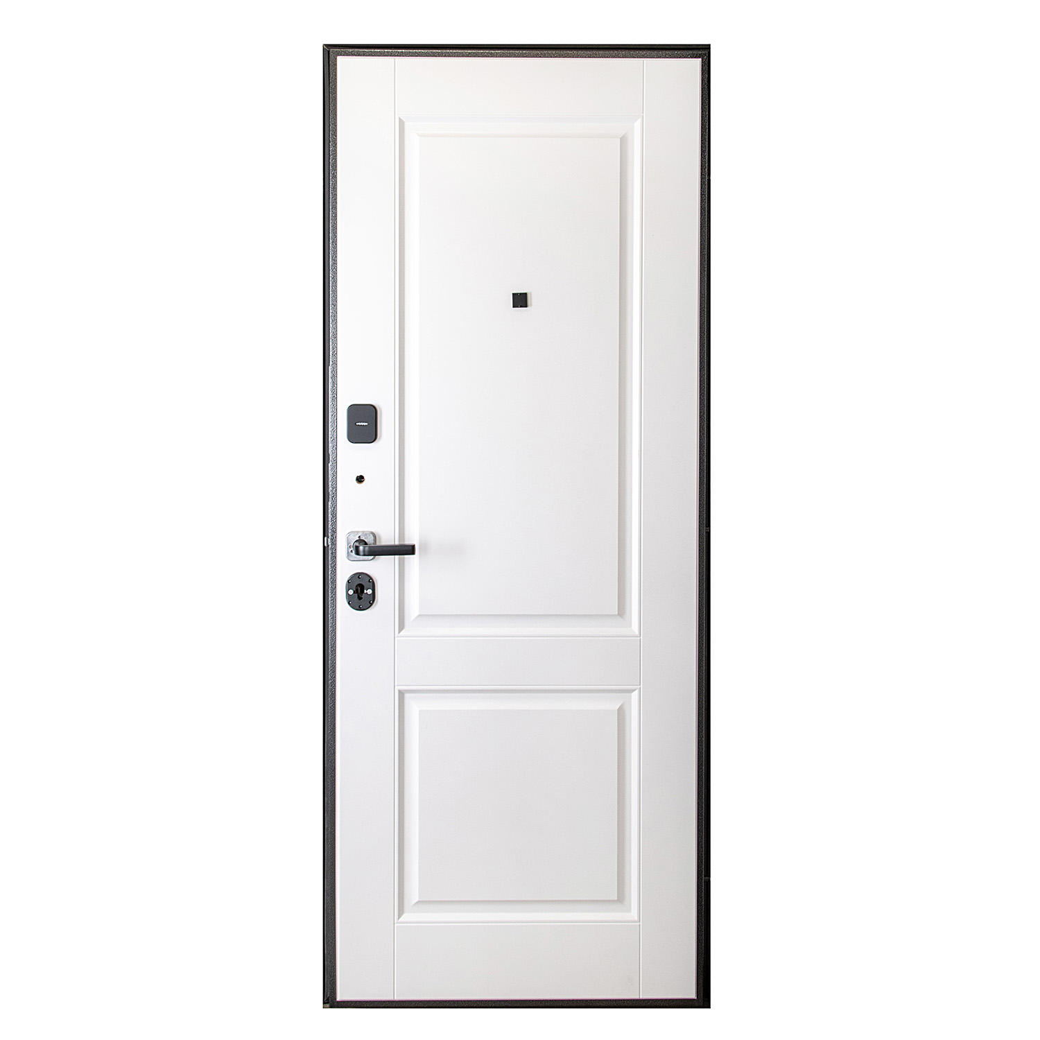 Дверь входная 2050х860х90 мм Дверной континент Брест, левая, серебристый антик/белый