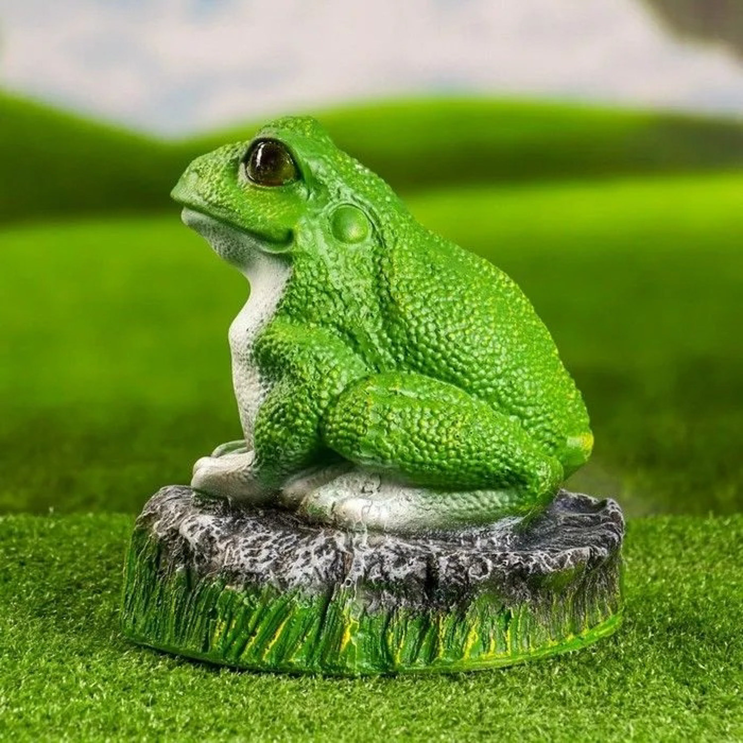 Садовая фигура "Лягушка на камне" 22см 9487950