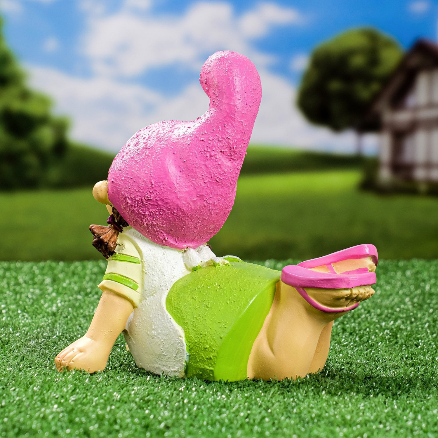 Садовая фигура "Девочка-гномик" 13x19x19см 7751170