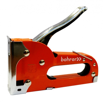 Степлер мебельный 3в1 тип140 скоба4-14мм,тип28 10-12мм,гвозди10-14мм.металл.арт.44131412 Bohrer *1/6