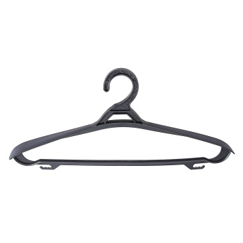 Вешалка для одежды ПластоС, размер 46-48, пластик, черный Вешалка для одежды ПластоС, размер 46-48, пластик, черный