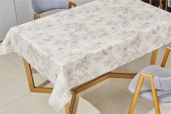 Клеёнка на тканевой основе, полиур.покр."Kleo" "Цветущ.сирень" св.беж. ш.1,37м SFPU-7961C *20