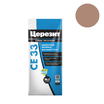 Затирка для швов 2 кг Церезит CE 33, светло-коричневый