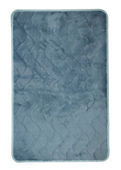 Коврик д/ванной Aquadomer  "Marina" (60см х 100см) Синий АМ001  *1/25