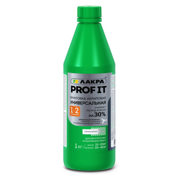 Грунтовка-концентрат 1:2 акриловая ЛАКРА PROF IT, 1 кг