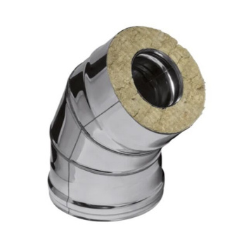 Отвод-сэндвич 135*, 120х200, нерж./оцинк.AISI 430/Оц, 0,5мм, 0,5мм по кон. GS *1/6