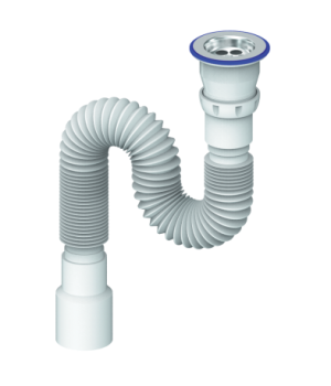 Сифон гофрированный 1 1/2"*40/50 (450-840мм) D220 Unicorn (аналог ИЦ87) *1/80