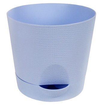 Кашпо пластм. "Le Parterre" 1,4л d верха 150мм h135мм с поддоном Голубой 203-5 (Tek.A.Tek)*1/24 Кашпо пластм. "Le Parterre" 1,4л d верха 150мм h135мм с поддоном Голубой 203-5 (Tek.A.Tek)*1/24