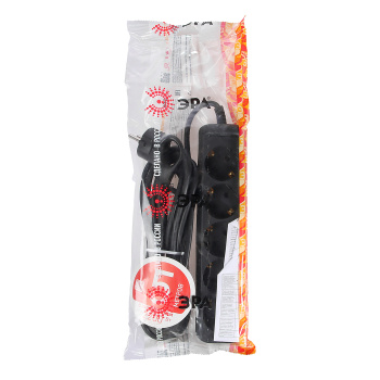 Удлинитель 5 розеток 5м с/з ПВС 3*0,75мм2 10А мощ. нагр 2200Вт ЧЕРНЫЙ ЭРА UX-5e-5m-B *1/5/10 Удлинитель 5 розеток 5м с/з ПВС 3*0,75мм2 10А мощ. нагр 2200Вт ЧЕРНЫЙ ЭРА UX-5e-5m-B *1/5/10