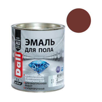 Эмаль алкидно-уретановая для пола красно-коричневая 2 л ДАЛИ (RAL3009) *1/3/192 Эмаль алкидно-уретановая для пола красно-коричневая 2 л ДАЛИ (RAL3009) *1/3/192