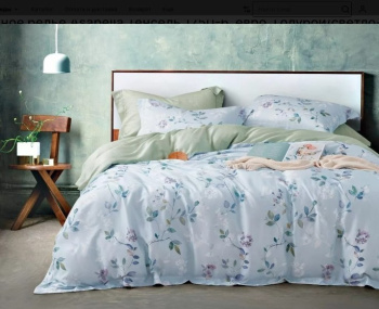 Постельное белье 2сп поплин на резинке Орхидея 6713, наволочки 70*70 - 2шт *1/4