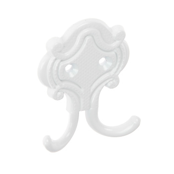 Крючок мебельный БЕЛЫЙ глянец КВ-1 "Точки" ДомоСтрой *10/100