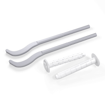 Кронштейн д/радиатора серый плоский с дюбелем 7,2х170мм  (КОМПЛЕКТ  2ШТ) *1/50