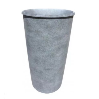 Кашпо пластм.  "Le cone" высокое 18,5л(вст.10л),d верх.28мм,h450мм Графит1100-28 "Tek.A.Tek" *1