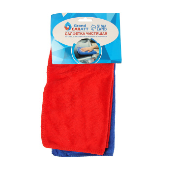 Салфетка для автомобиля Grand Caratt, микрофибра, 180 г/м², 25×25 см, набор 3 шт, микс   5391067