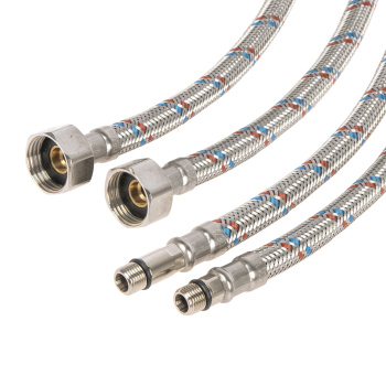 Шланг соединительный к смесителю 100 см нерж.сталь VALFEX М10*18-1/2" уп.2шт *1/50