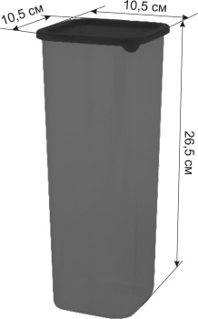 Банка для продуктов пластм. "Black" 1,9л 105x105мм, h265мм SE168610621 "Sugar&Spice" *1/8