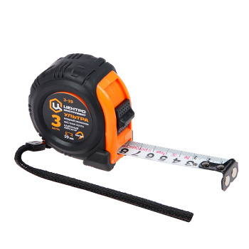 Рулетка 3м "УЛЬТРА" каучук с фиксатором магнитная (3Мх19мм) ЦИ *1/12