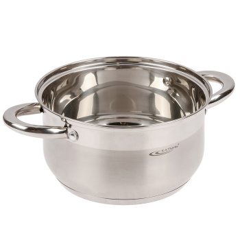 Кастрюля нерж. "Катунь" "Диана" 4,2л d22см термораспред. дно, Стекл. кр. KT01-D-40 *1/4 Кастрюля нерж. "Катунь" "Диана" 4,2л d22см термораспред. дно, Стекл. кр. KT01-D-40 *1/4